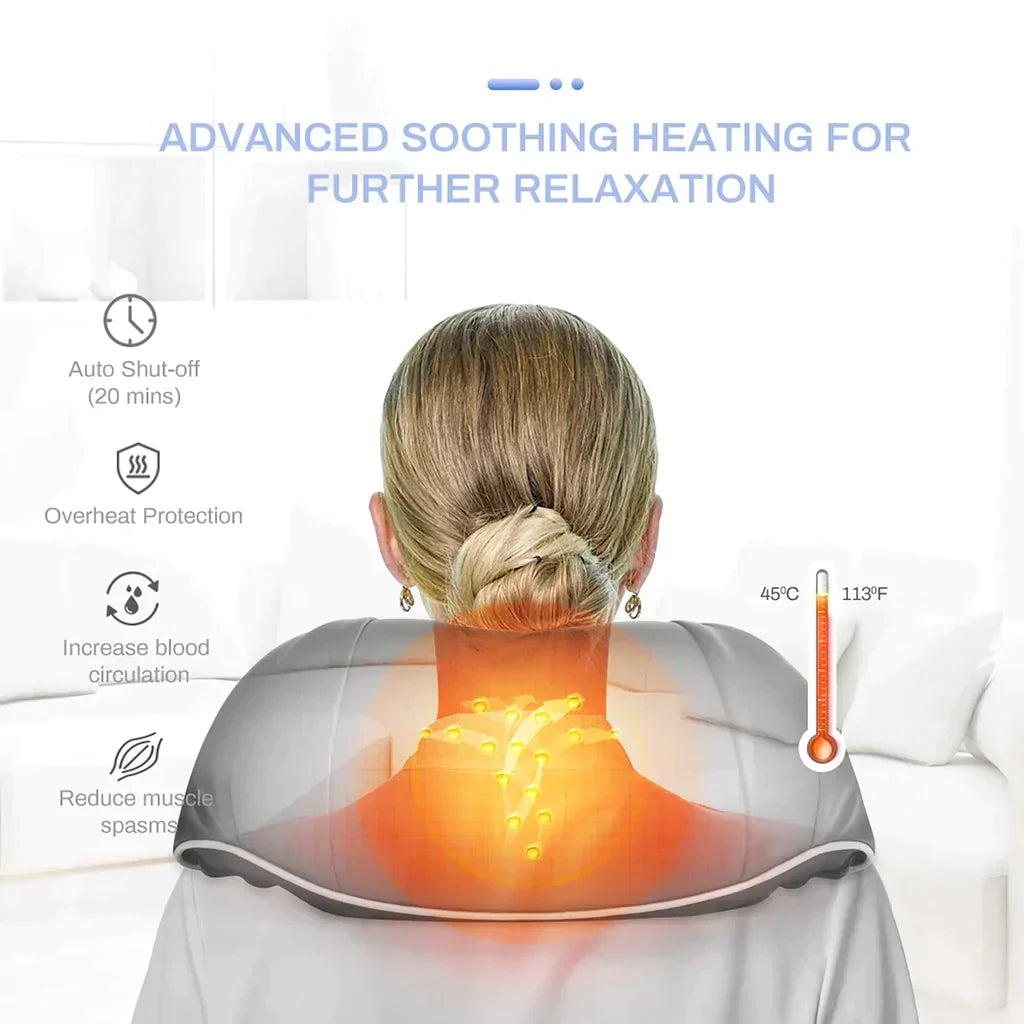 Heated Shiatsu neck and shoulder massager – Zoventy